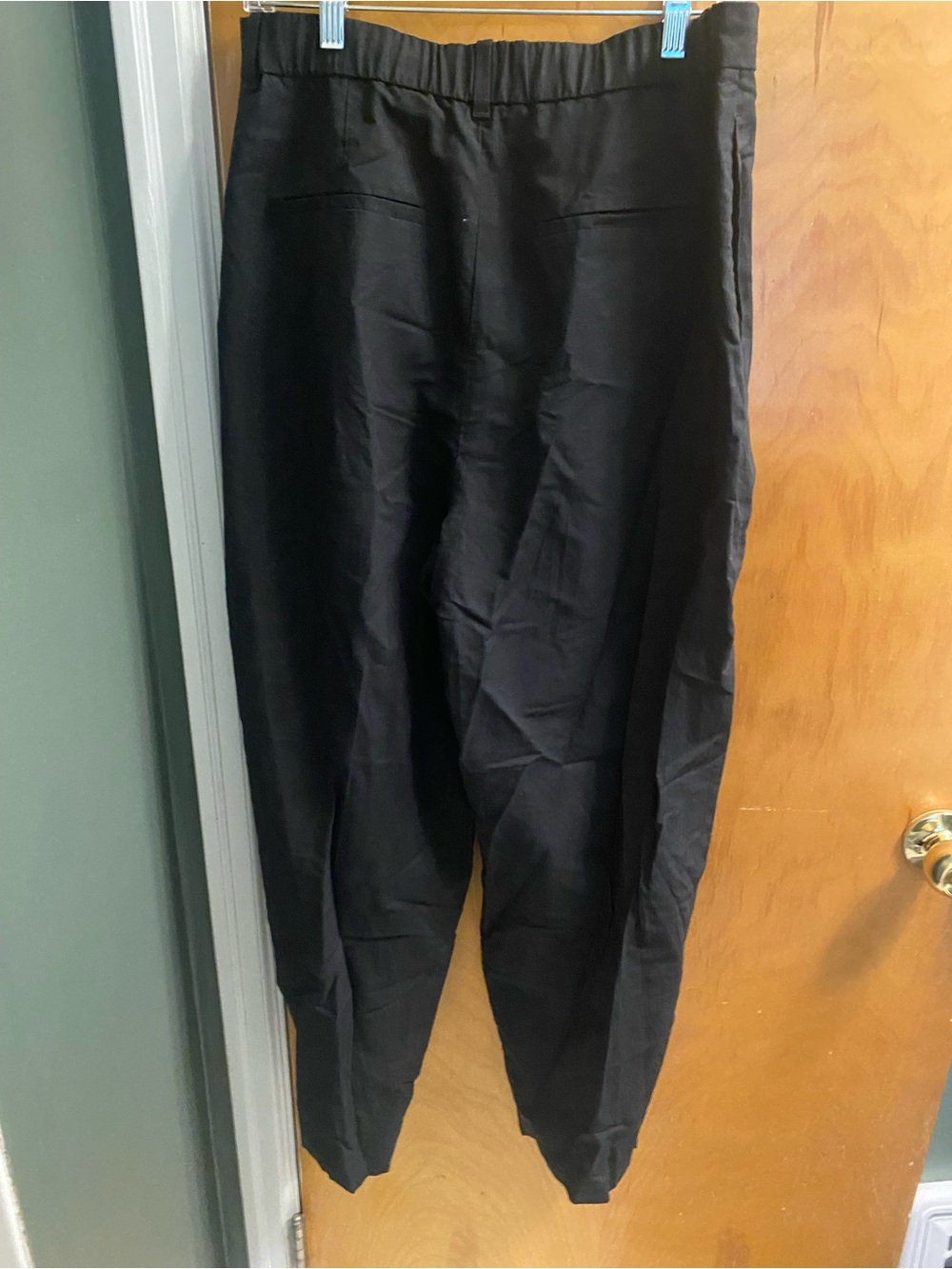 Uniqlo linen blend pants with elastic waist